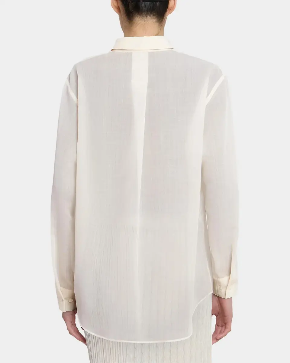 Issey Miyake Sheer Wool-Blend Shirt | Thumbnail 3 Issey Miyake Sheer Wool-Blend Shirt | Thumbnail 3
