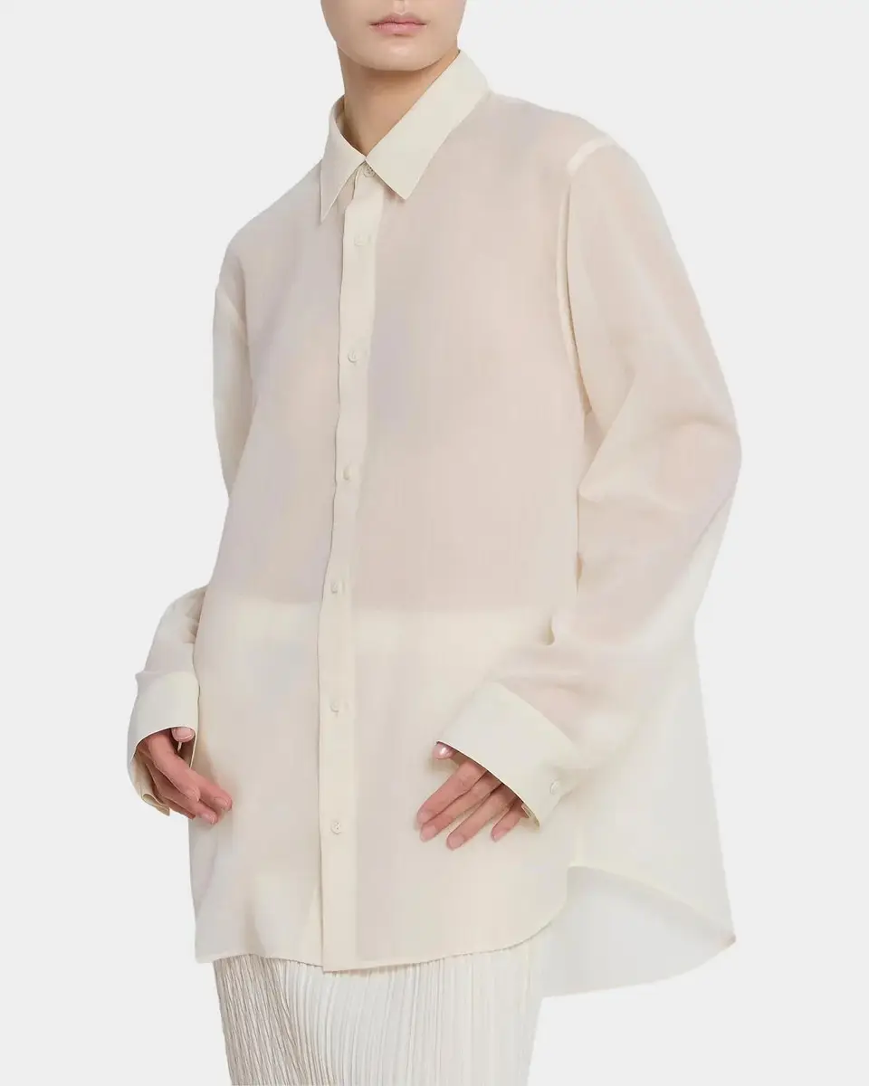 Issey Miyake Sheer Wool-Blend Shirt | Thumbnail 4 Issey Miyake Sheer Wool-Blend Shirt | Thumbnail 4