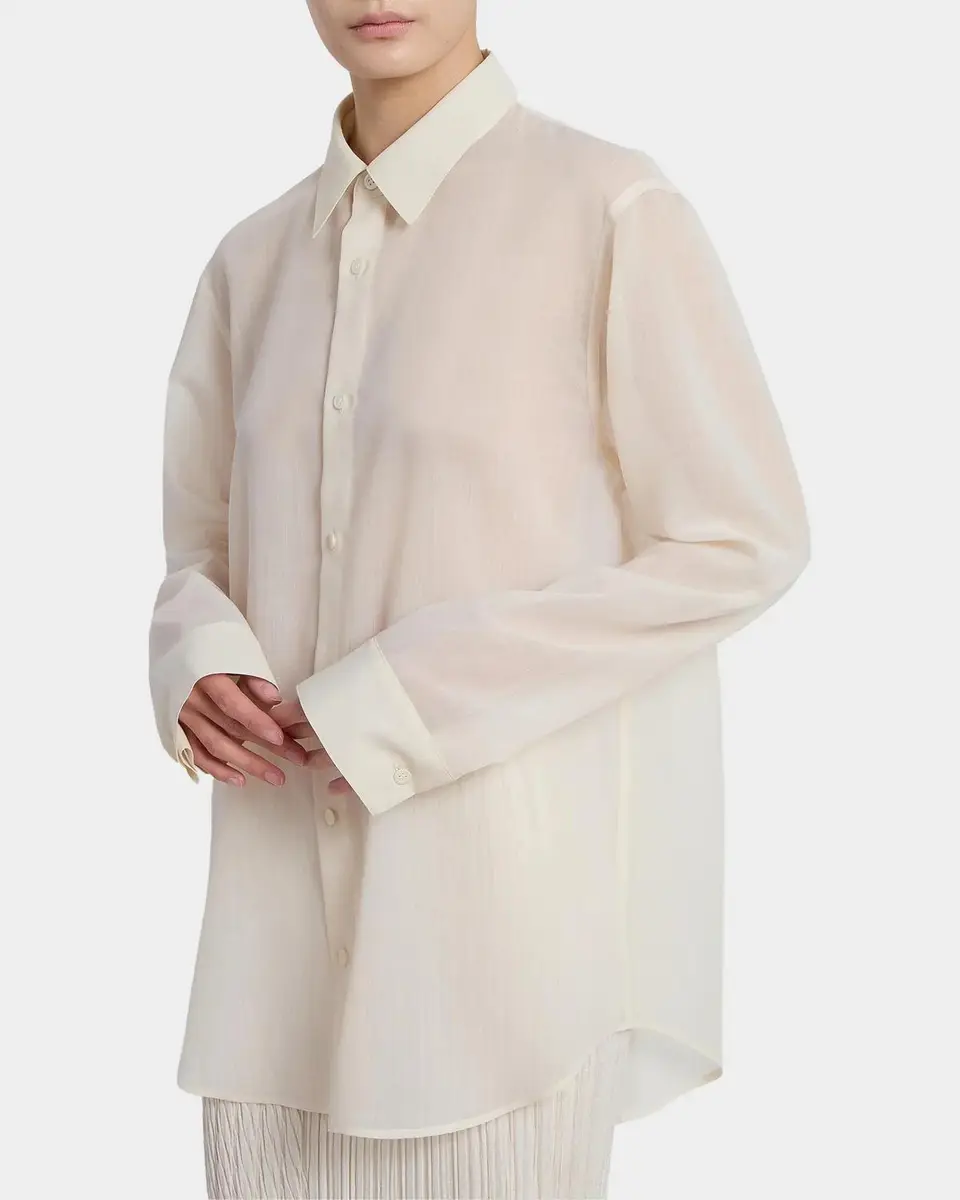 Issey Miyake Sheer Wool-Blend Shirt | Thumbnail 5 Issey Miyake Sheer Wool-Blend Shirt | Thumbnail 5