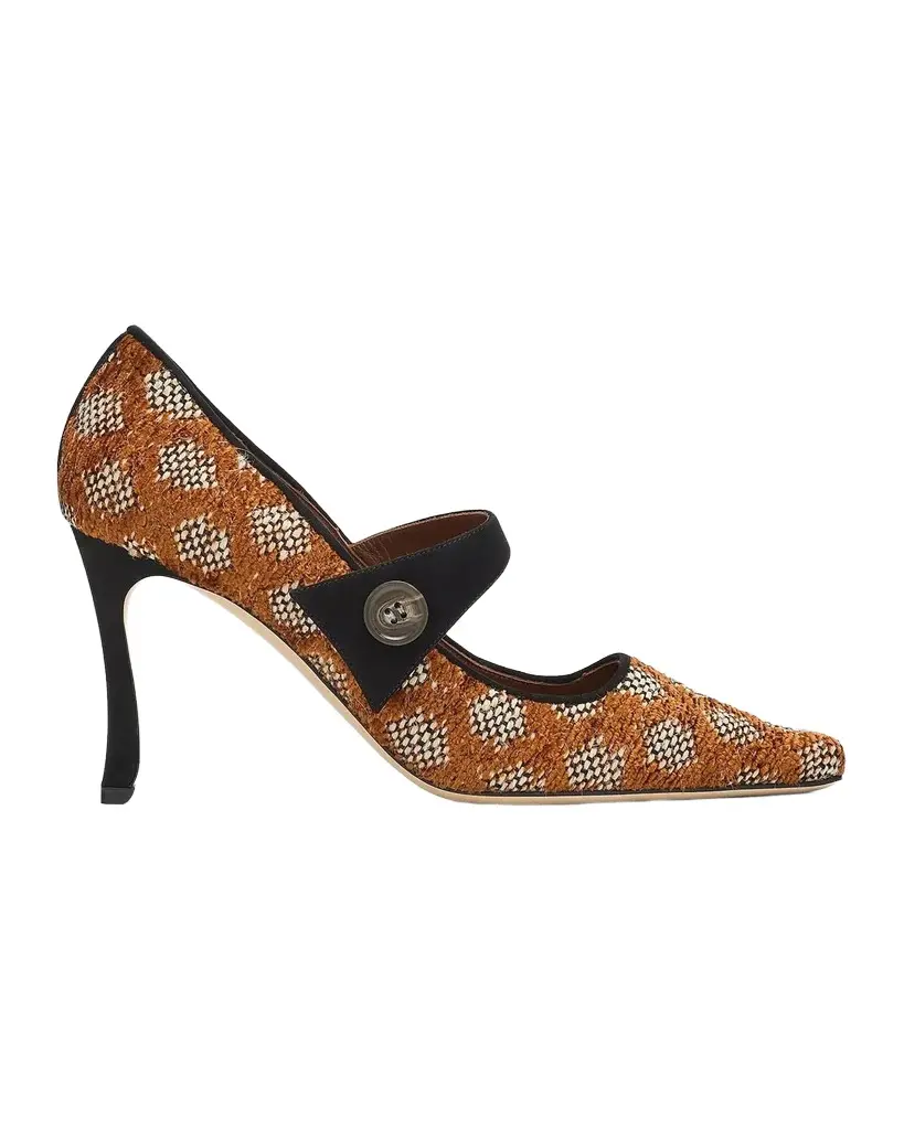 Manolo Blahnik Petronia Geometric Mary Jane Pumps | Image 1 Manolo Blahnik Petronia Geometric Mary Jane Pumps | Image 1