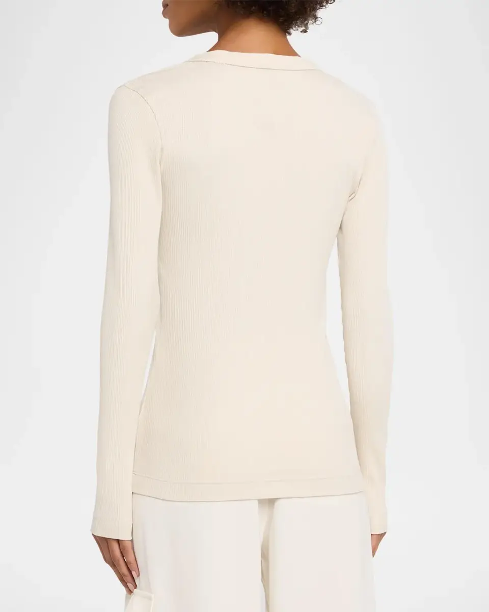 Brunello Cucinelli Sparkle Rib Knit Long-Sleeve Top | Thumbnail 3 Brunello Cucinelli Sparkle Rib Knit Long-Sleeve Top | Thumbnail 3