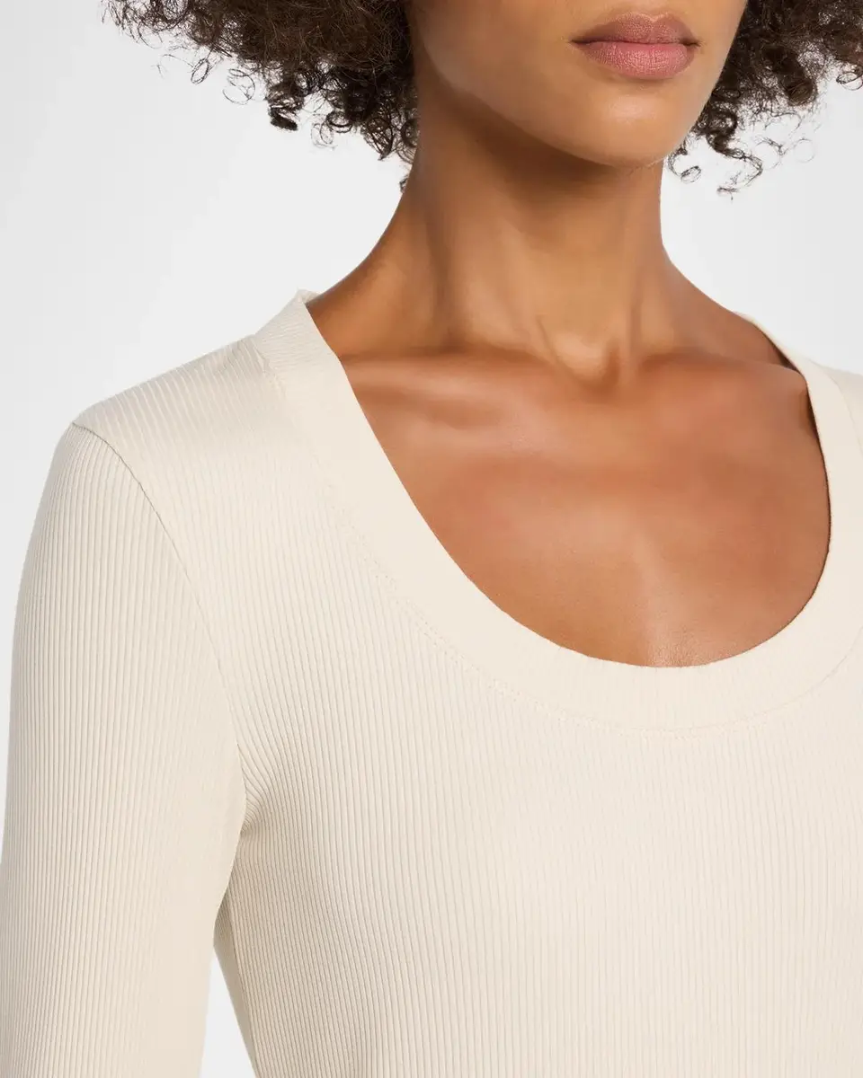 Brunello Cucinelli Sparkle Rib Knit Long-Sleeve Top | Thumbnail 5 Brunello Cucinelli Sparkle Rib Knit Long-Sleeve Top | Thumbnail 5