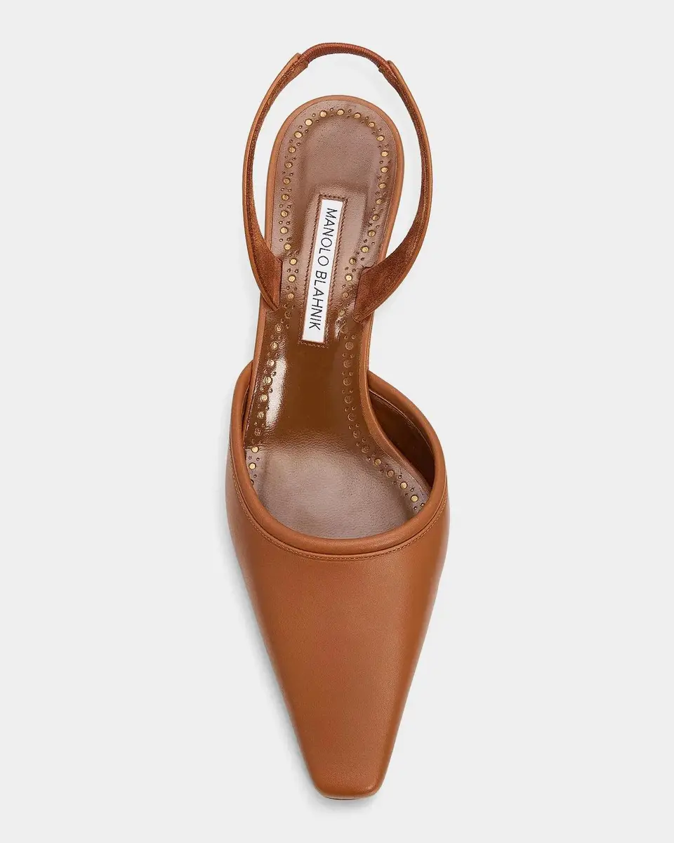 Manolo Blahnik Vendona 50MM Leather Block-Heel Pumps | Thumbnail 5 Manolo Blahnik Vendona 50MM Leather Block-Heel Pumps | Thumbnail 5