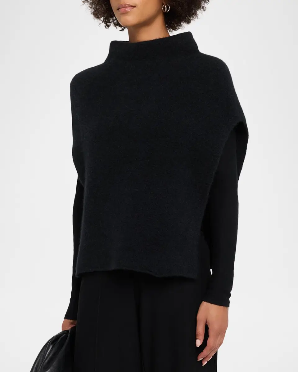 Eileen Fisher Mock-Neck Boucle Knit Poncho | Thumbnail 4 Eileen Fisher Mock-Neck Boucle Knit Poncho | Thumbnail 4