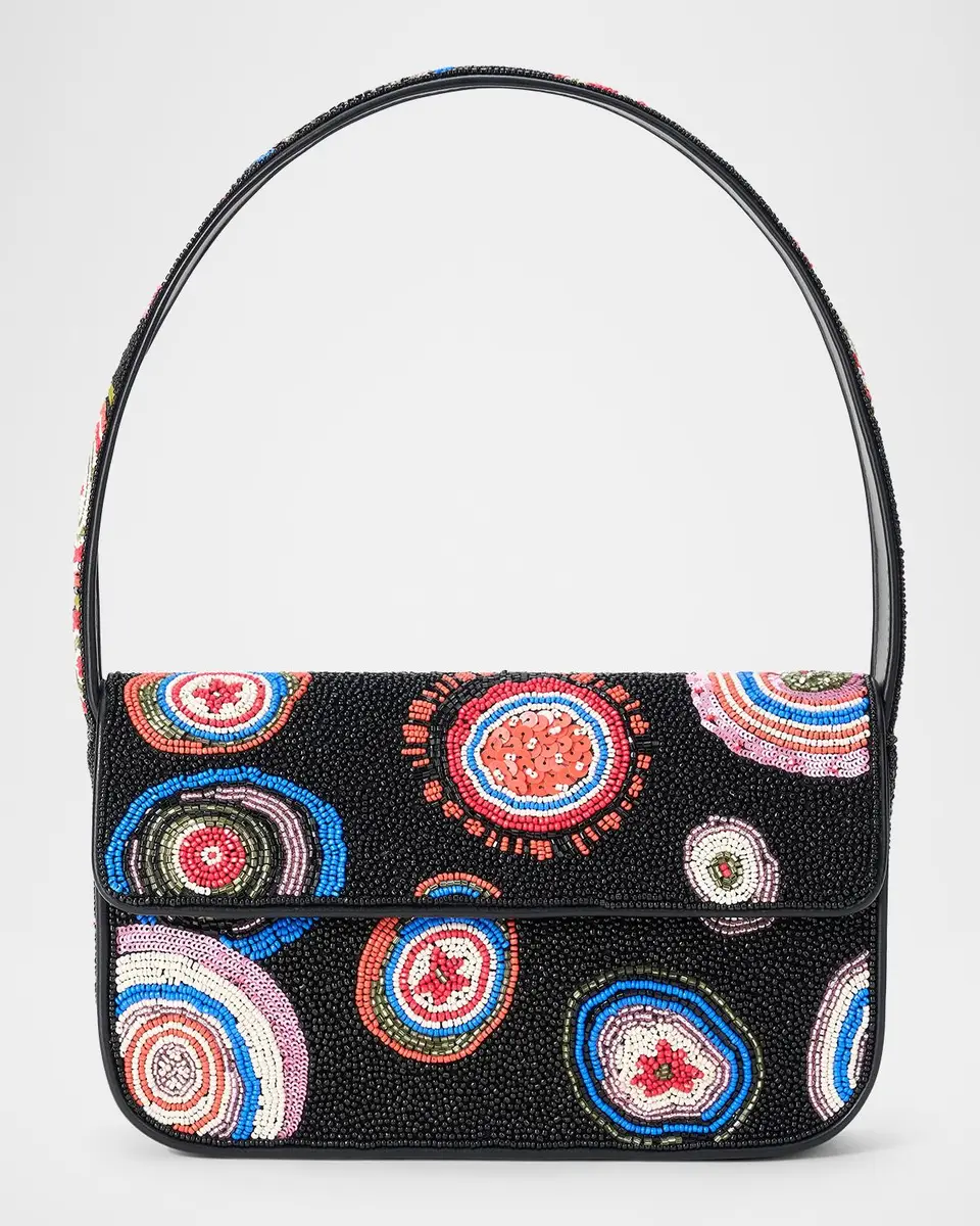 Staud Tommy Beaded Shoulder Bag | Thumbnail 4