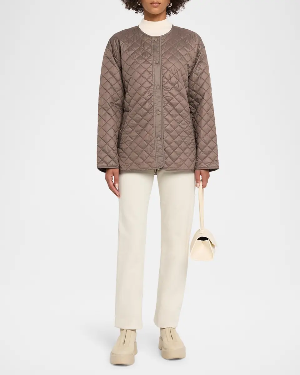 Eileen Fisher Quilted Snap-Front Coat | Thumbnail 2 Eileen Fisher Quilted Snap-Front Coat | Thumbnail 2