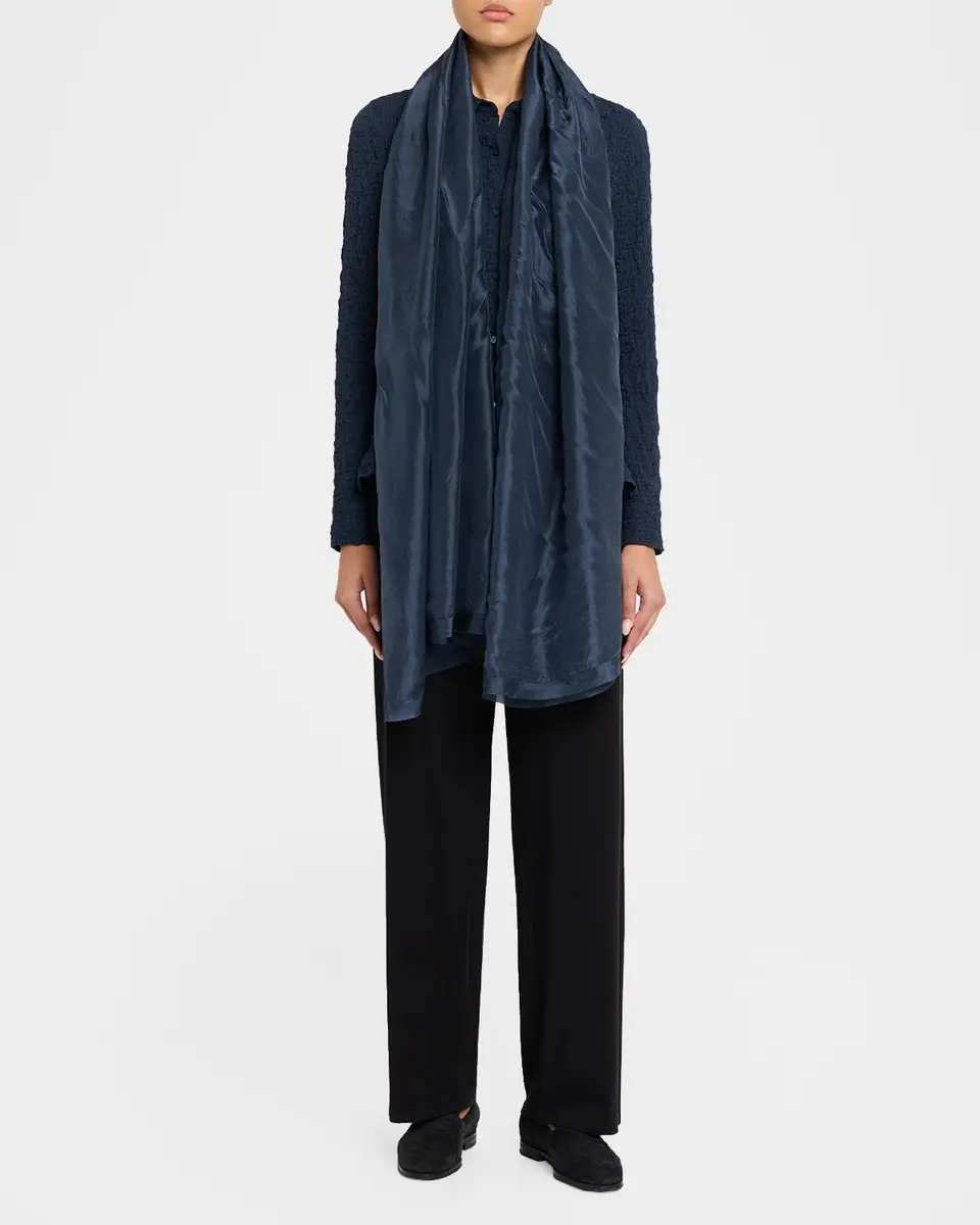 Eileen Fisher Crinkled Organic Silk Scarf | Thumbnail 2 Eileen Fisher Crinkled Organic Silk Scarf | Thumbnail 2