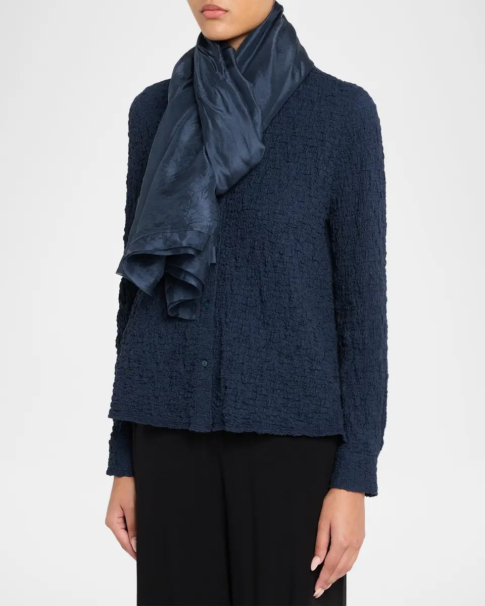 Eileen Fisher Crinkled Organic Silk Scarf | Thumbnail 3 Eileen Fisher Crinkled Organic Silk Scarf | Thumbnail 3