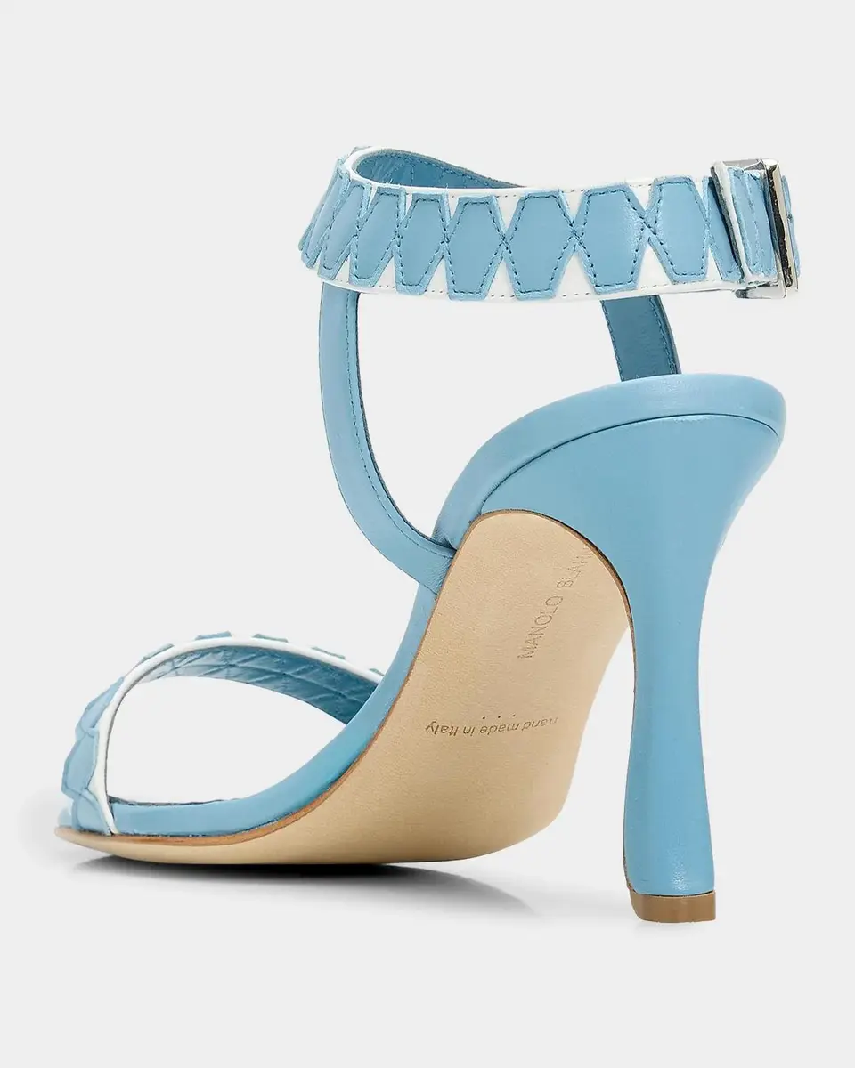 Manolo Blahnik Coron Geometric Leather Sandals | Thumbnail 4 Manolo Blahnik Coron Geometric Leather Sandals | Thumbnail 4