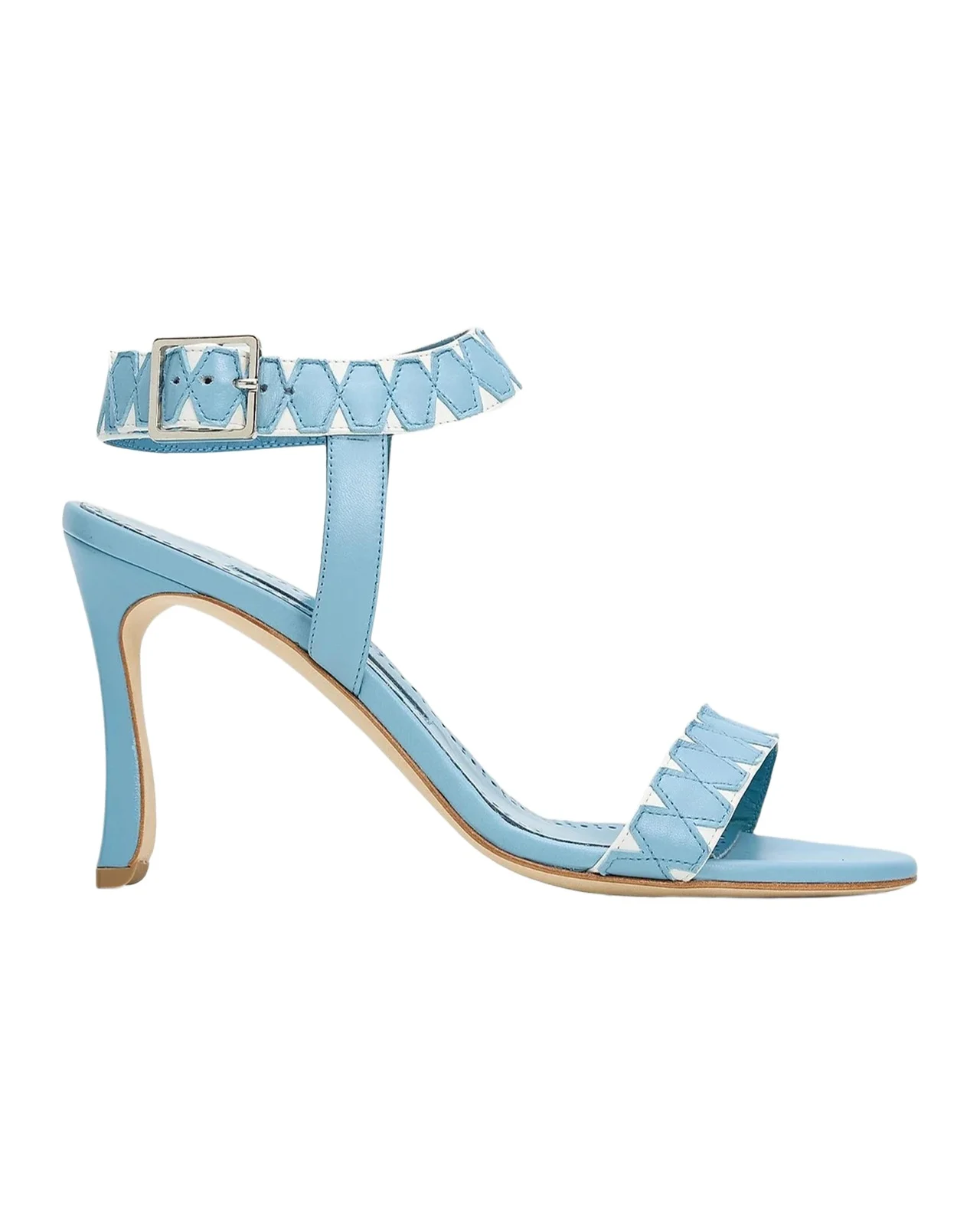 Manolo Blahnik Coron Geometric Leather Sandals