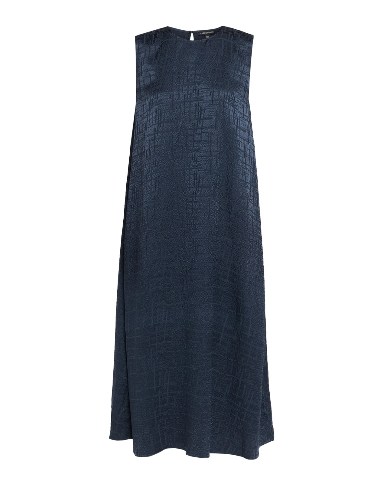 Sleeveless Matte & Shiny Silk Midi Dress Sleeveless Matte & Shiny Silk Midi Dress