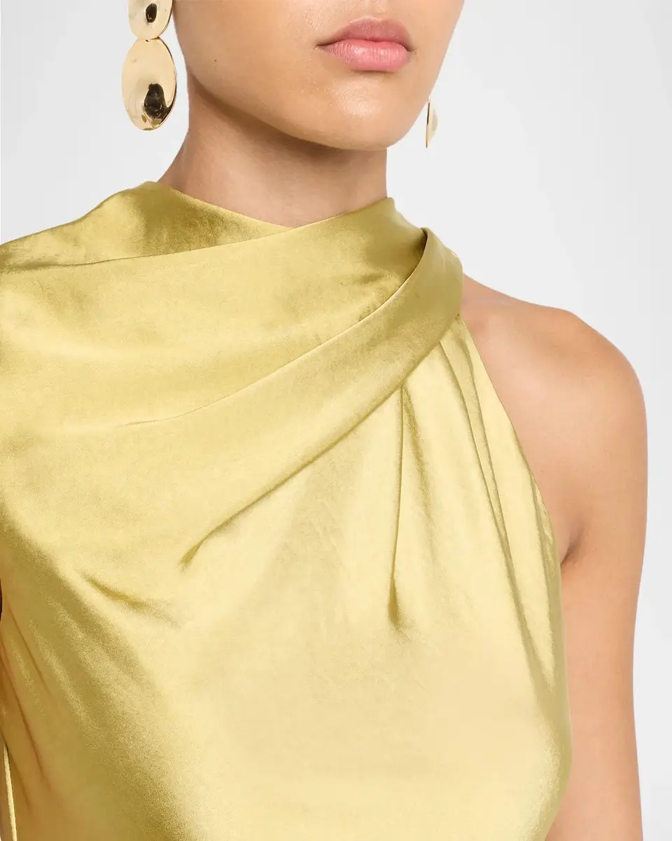 Amsale Liquid Satin Draped Gown | Thumbnail 5 Amsale Liquid Satin Draped Gown | Thumbnail 5