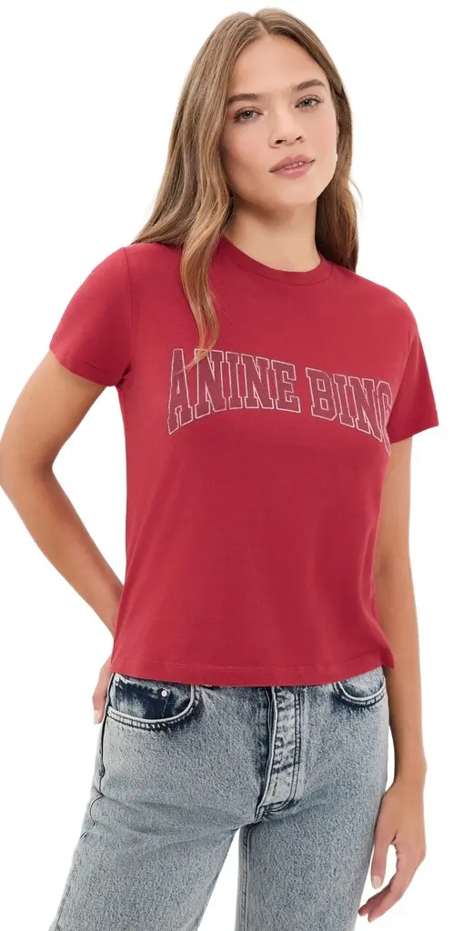 Anine Bing Shelley Tee Tango Red | Image 1 Anine Bing Shelley Tee Tango Red | Image 1