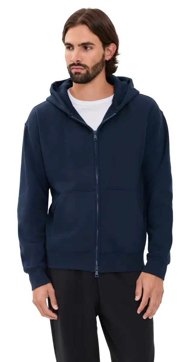 Beyond Yoga uxefleece Full Zip Hoodie Nocturnal Navy | Image 1 Beyond Yoga uxefleece Full Zip Hoodie Nocturnal Navy | Image 1