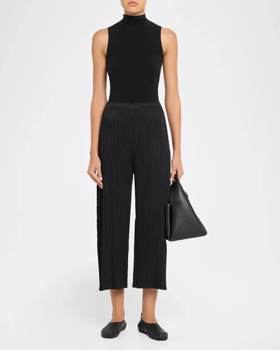 Issey Miyake Monthly Colors: July Pleated Wide-Leg Crop Pants | Thumbnail 2
