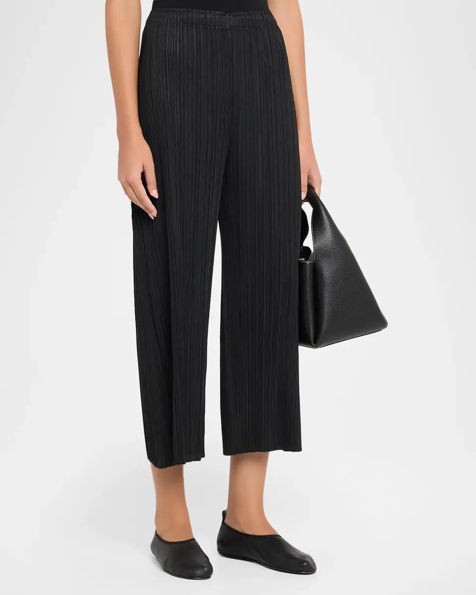 Issey Miyake Monthly Colors: July Pleated Wide-Leg Crop Pants | Thumbnail 4