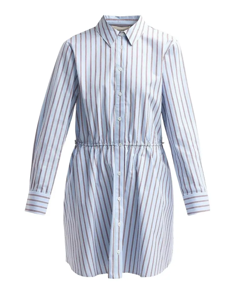 Toccin Kirby Long-Sleeve Striped Poplin Mini Shirtdress | Image 1 Toccin Kirby Long-Sleeve Striped Poplin Mini Shirtdress | Image 1