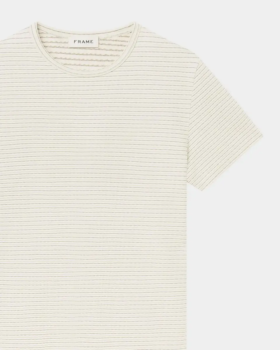 Frame Men's Cotton Jacquard Crewneck T-Shirt | Thumbnail 9 Frame Men's Cotton Jacquard Crewneck T-Shirt | Thumbnail 9