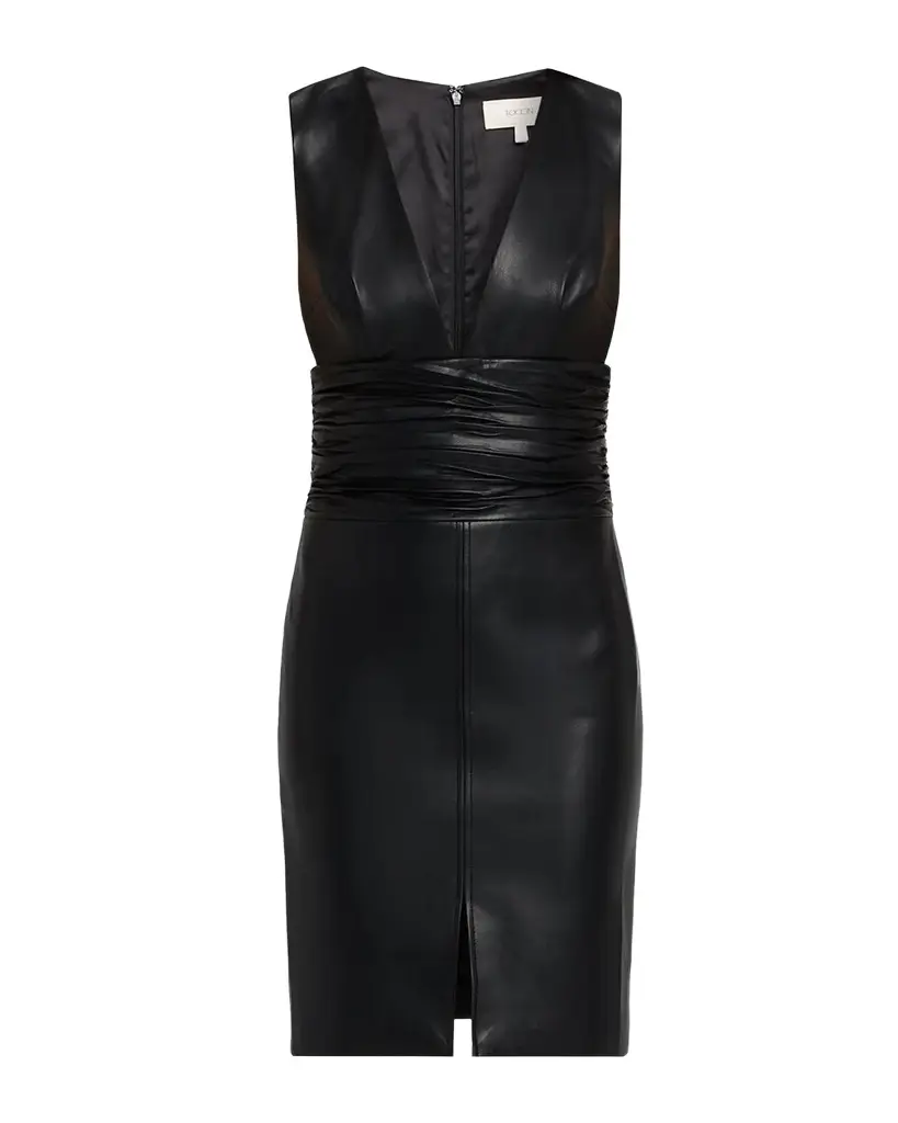 Toccin Dash Plunging Ruched Bodycon Mini Dress | Image 1 Toccin Dash Plunging Ruched Bodycon Mini Dress | Image 1
