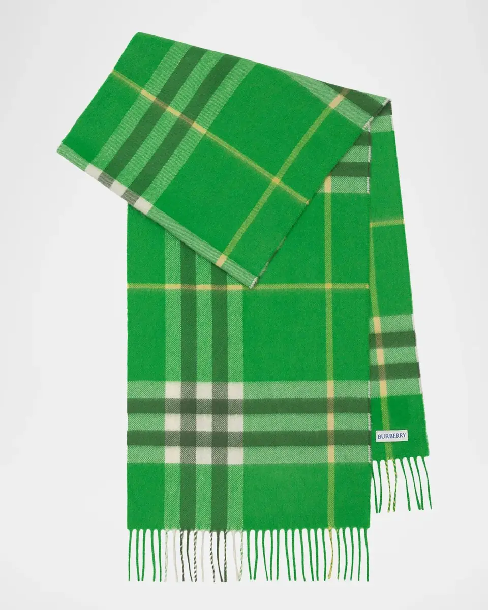 Burberry Men's Check Cashmere Scarf | Thumbnail 2 Burberry Men's Check Cashmere Scarf | Thumbnail 2