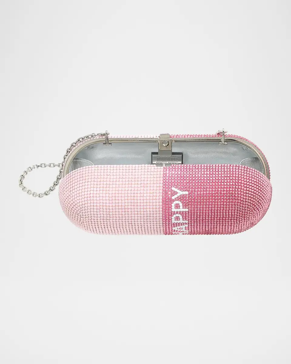 Judith Leiber Couture Happy Pill Capsule Crystal Clutch Bag | Thumbnail 3