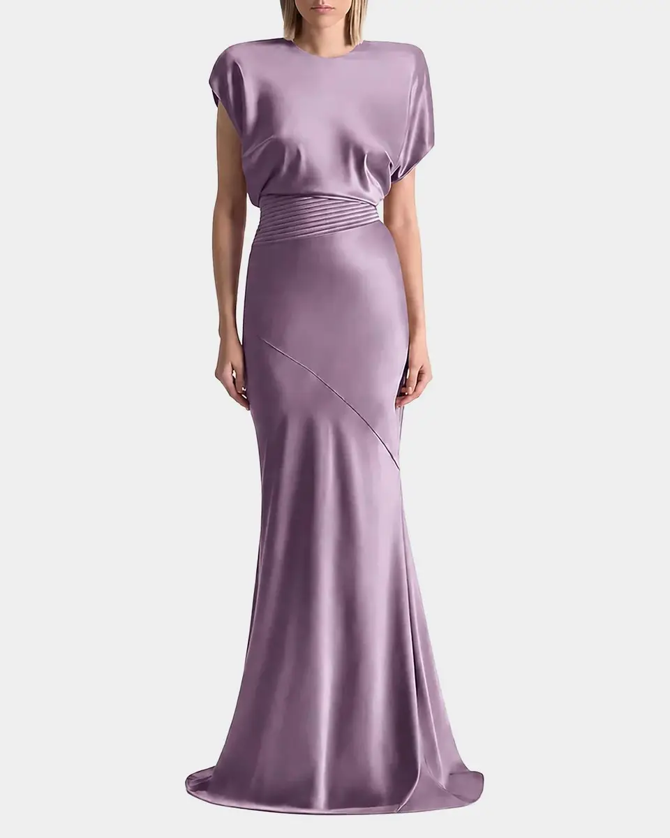 Zhivago Bond Satin Mermaid Gown | Thumbnail 2 Zhivago Bond Satin Mermaid Gown | Thumbnail 2