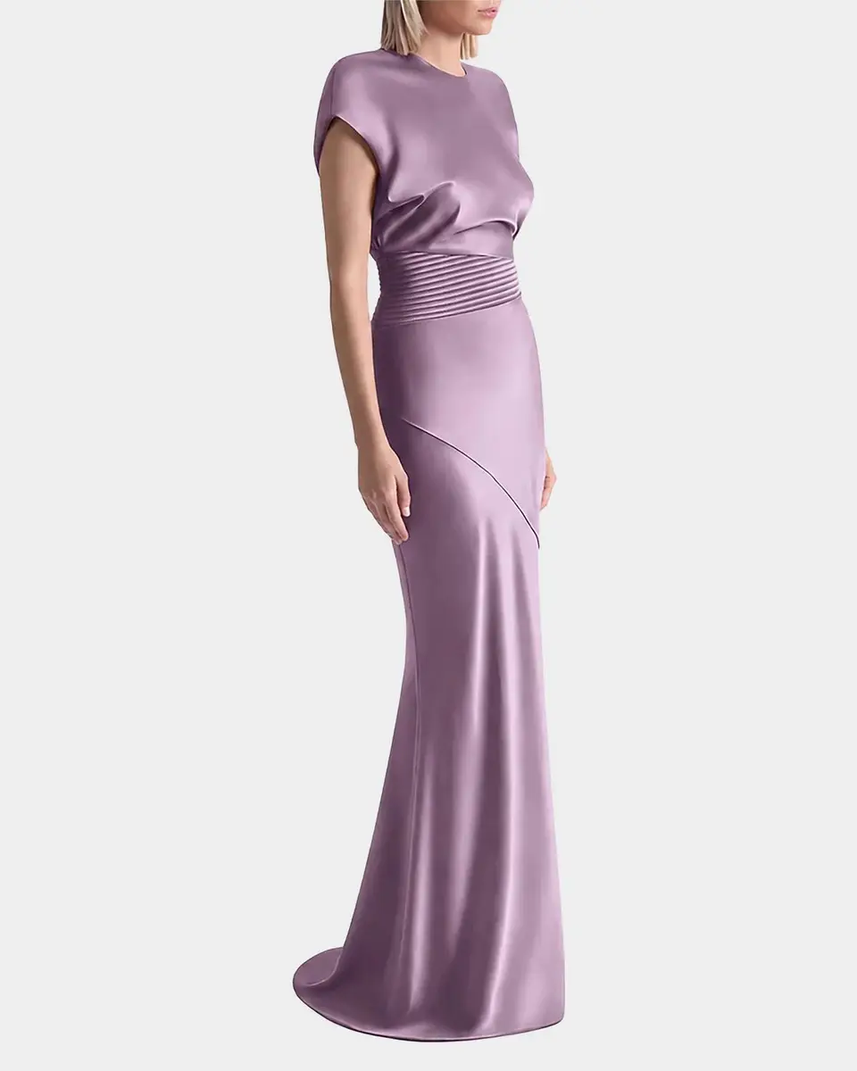 Zhivago Bond Satin Mermaid Gown | Thumbnail 4 Zhivago Bond Satin Mermaid Gown | Thumbnail 4