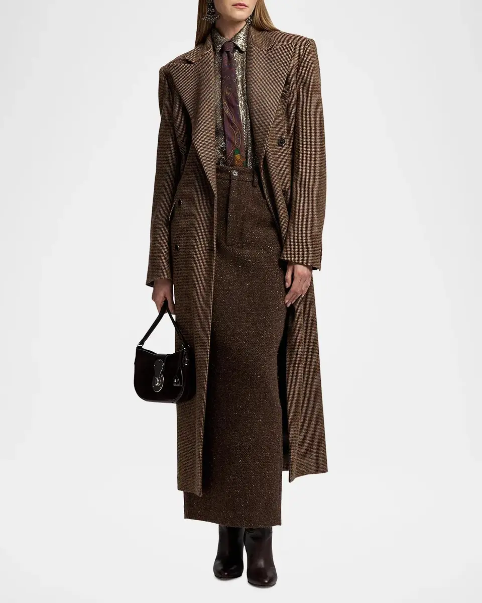 Ralph Lauren Collection Affton Windowpane Pied de Poule Coat | Thumbnail 2