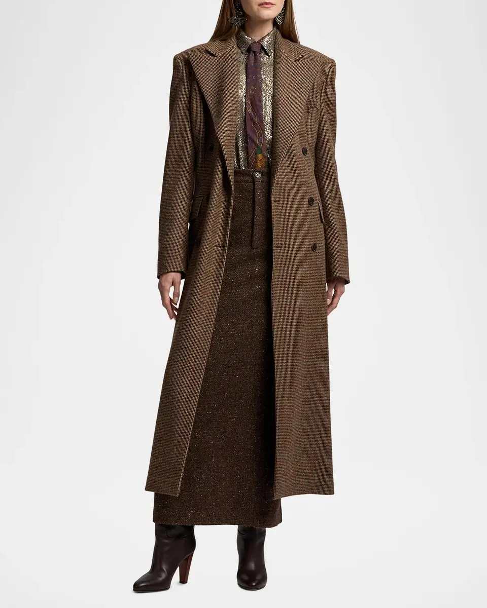 Ralph Lauren Collection Affton Windowpane Pied de Poule Coat | Thumbnail 4