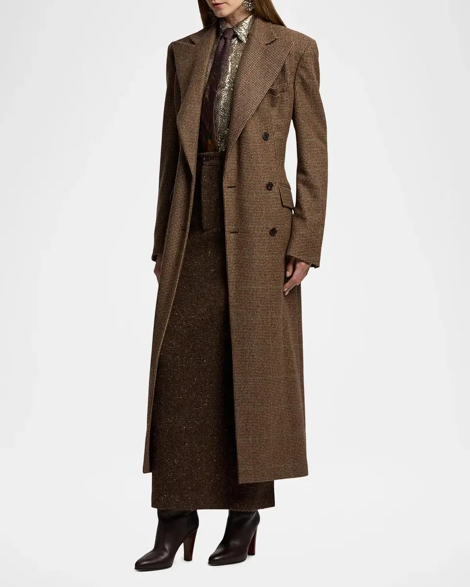 Ralph Lauren Collection Affton Windowpane Pied de Poule Coat | Thumbnail 6