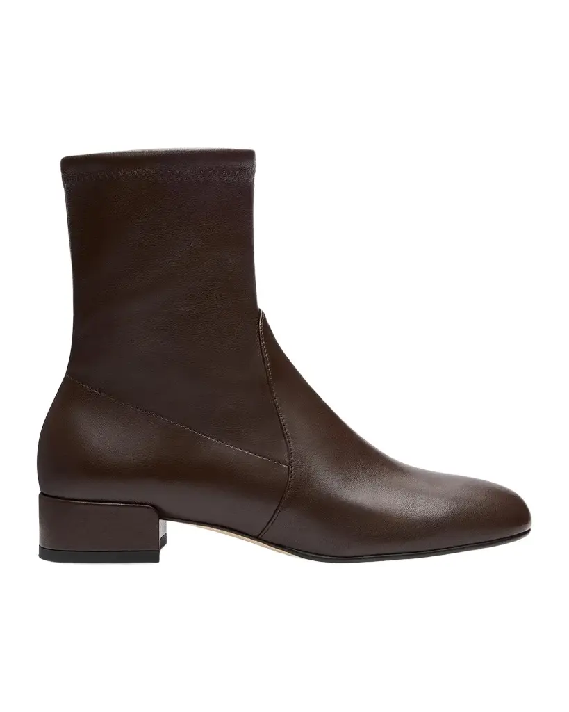 Stuart Weitzman 25mm Bacari Stretch Leather Ankle Boots