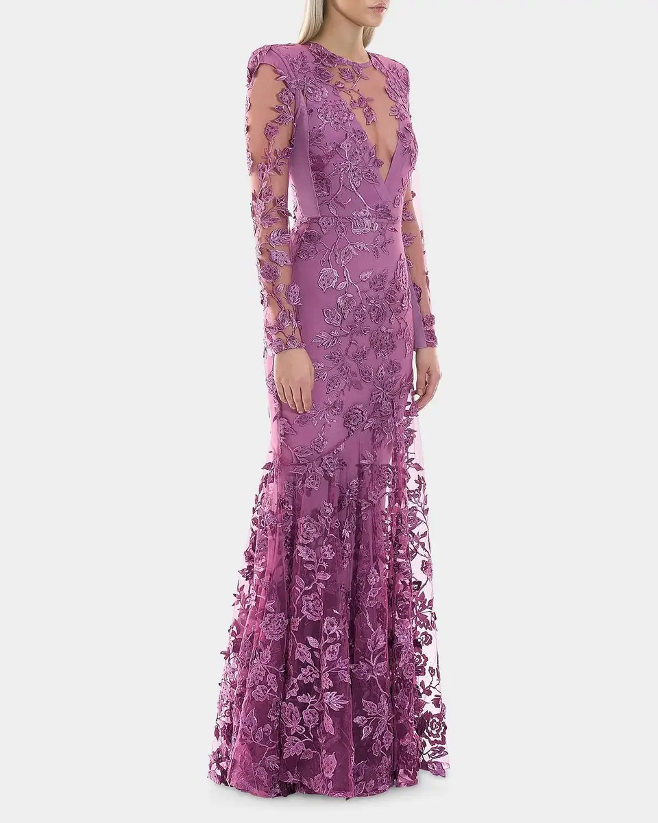 Zhivago Poetry Remains Embroidered Mermaid Gown | Thumbnail 4 Zhivago Poetry Remains Embroidered Mermaid Gown | Thumbnail 4