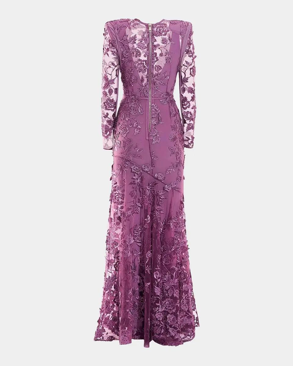 Zhivago Poetry Remains Embroidered Mermaid Gown | Thumbnail 5 Zhivago Poetry Remains Embroidered Mermaid Gown | Thumbnail 5