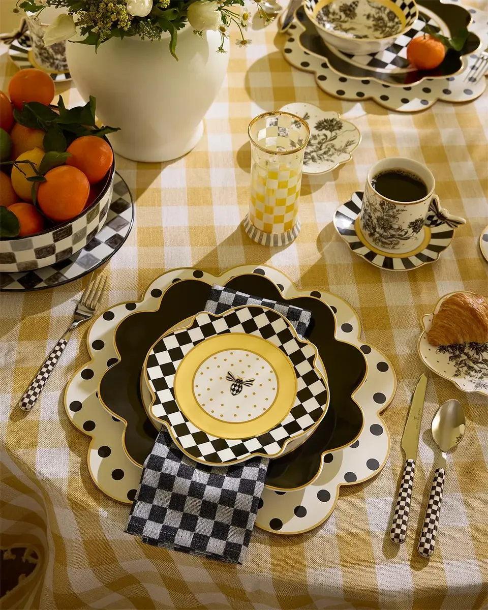 MacKenzie-Childs Bee Toile Bread & Butter Plate | Thumbnail 2 MacKenzie-Childs Bee Toile Bread & Butter Plate | Thumbnail 2
