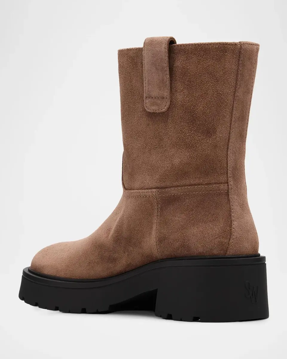 Stuart Weitzman Ren Suede Lug Sole Booties | Thumbnail 4