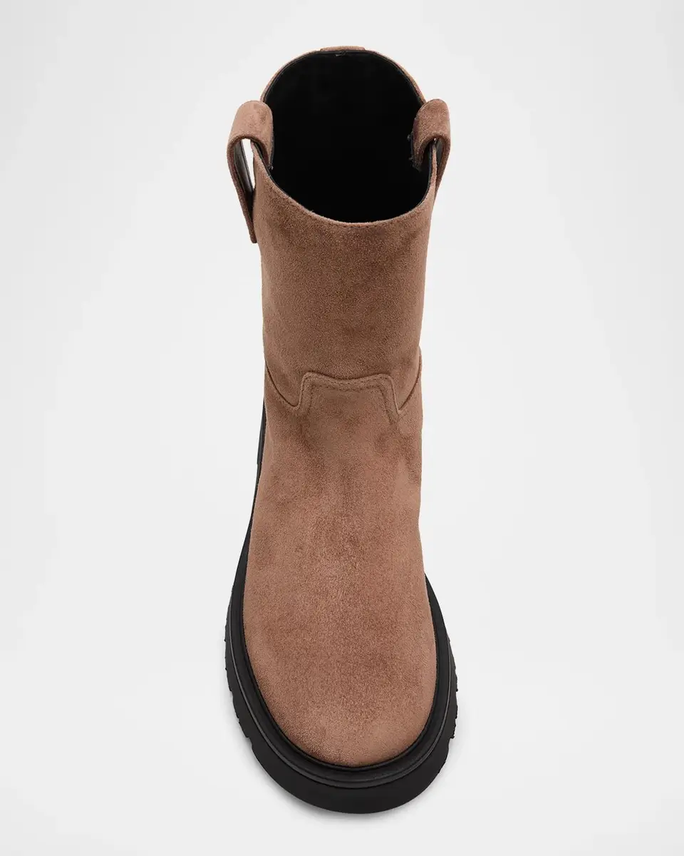 Stuart Weitzman Ren Suede Lug Sole Booties | Thumbnail 5
