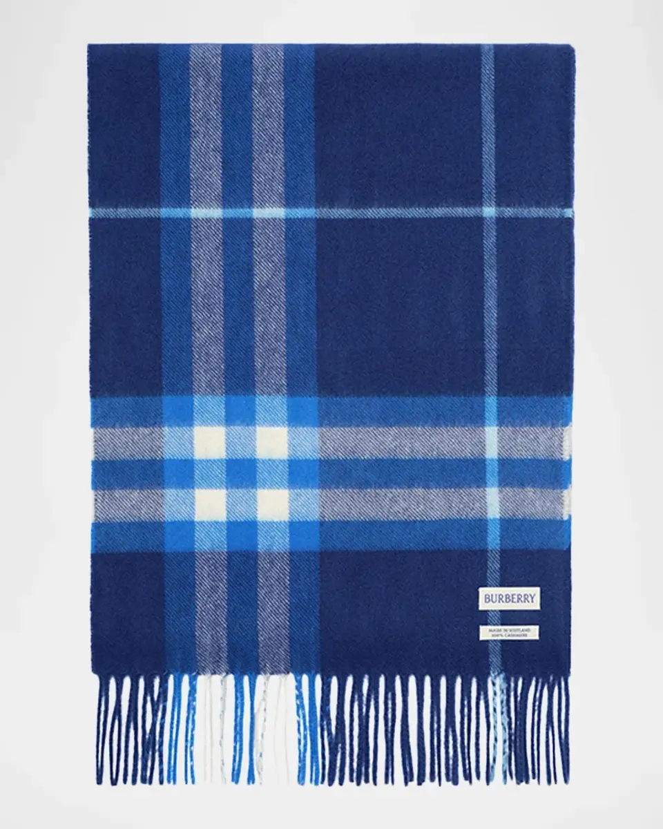 Burberry Men's Check Cashmere Scarf | Thumbnail 2 Burberry Men's Check Cashmere Scarf | Thumbnail 2