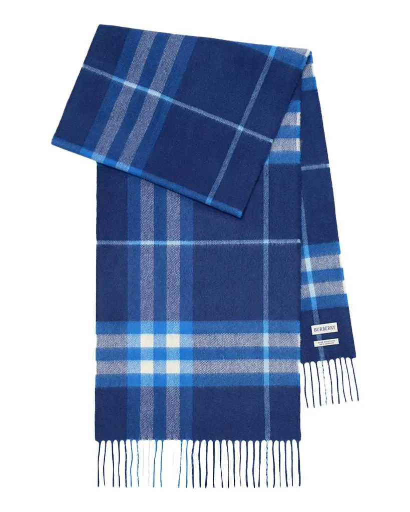 Burberry Men's Check Cashmere Scarf | Image 1 Burberry Men's Check Cashmere Scarf | Image 1