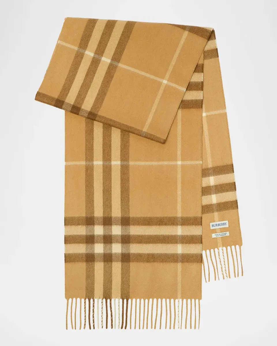 Burberry Men's Check Cashmere Scarf | Thumbnail 2 Burberry Men's Check Cashmere Scarf | Thumbnail 2