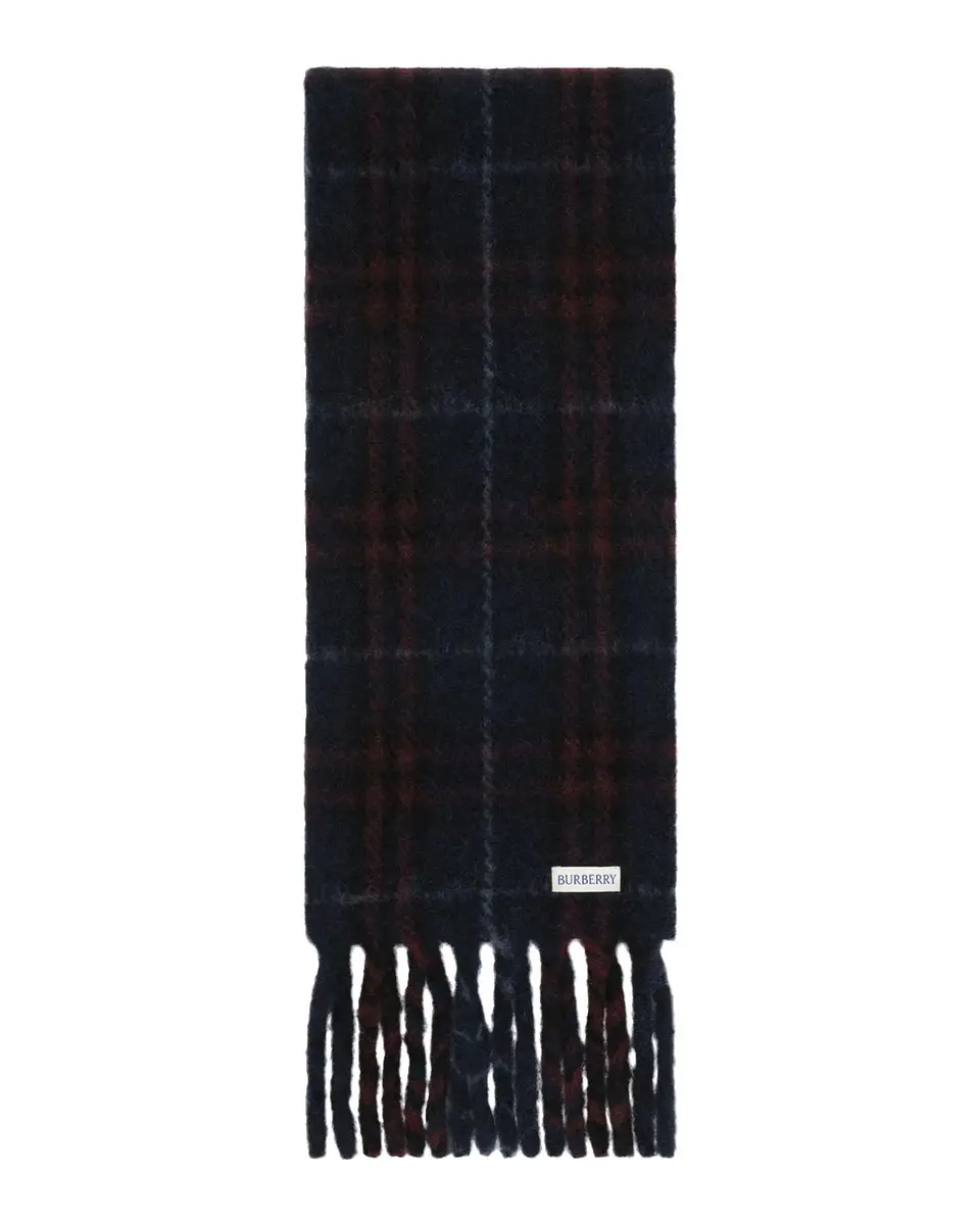 Burberry Men's Narrow Check Alpaca Wool-Blend Scarf | Thumbnail 3 Burberry Men's Narrow Check Alpaca Wool-Blend Scarf | Thumbnail 3