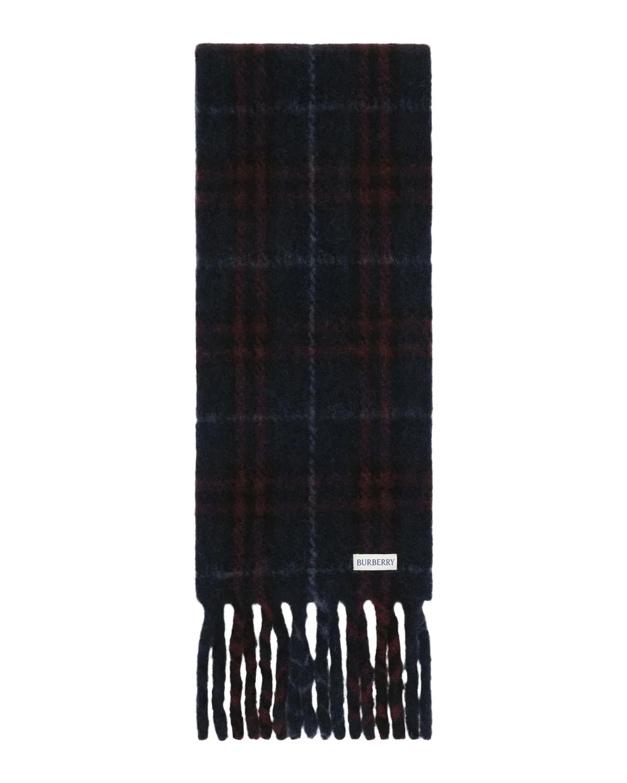 Burberry Men's Narrow Check Alpaca Wool-Blend Scarf