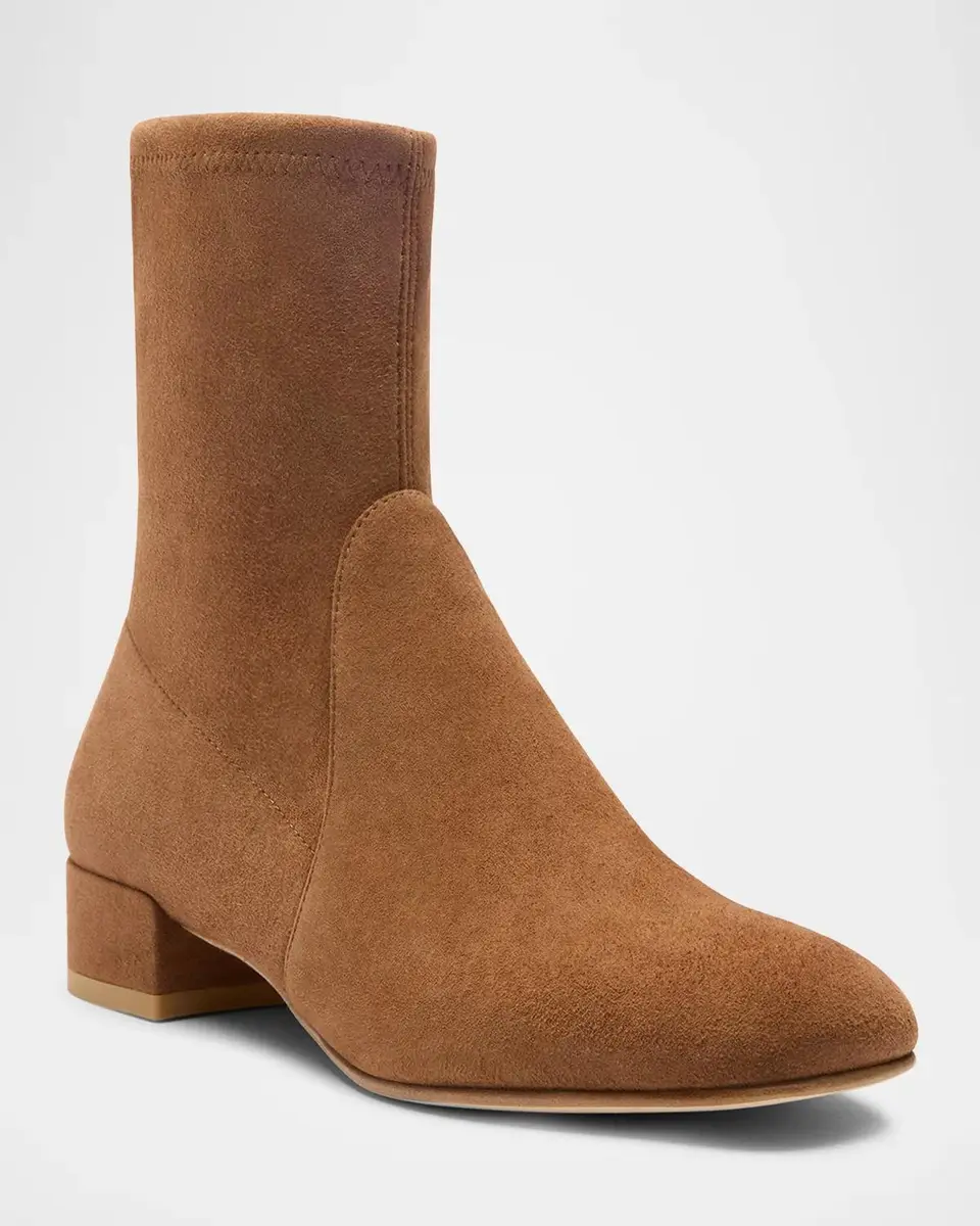 Stuart Weitzman Bacari 25MM Suede Ankle Boots | Thumbnail 2 Stuart Weitzman Bacari 25MM Suede Ankle Boots | Thumbnail 2