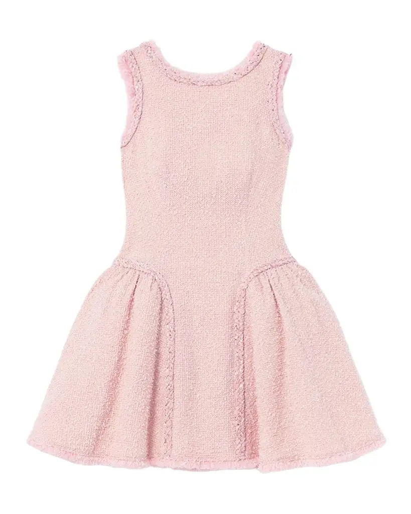 Boucle Drop-Waist Mini Dress Boucle Drop-Waist Mini Dress