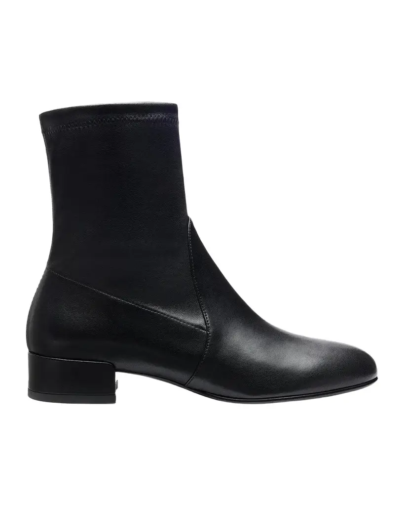 Stuart Weitzman 25mm Bacari Stretch Leather Ankle Boots
