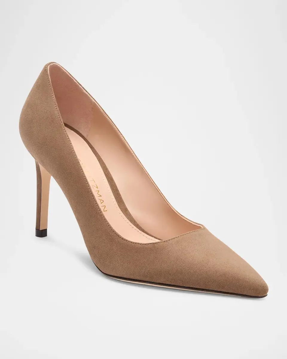 Stuart Weitzman Stuart Power Suede Pumps | Thumbnail 2 Stuart Weitzman Stuart Power Suede Pumps | Thumbnail 2