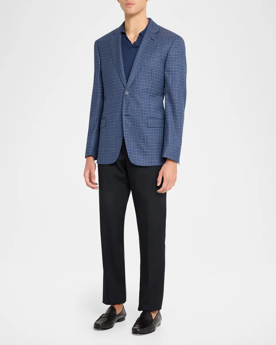 Emporio Armani Men's G Line Micro-Plaid Single-Breasted Sport Coat | Thumbnail 2 Emporio Armani Men's G Line Micro-Plaid Single-Breasted Sport Coat | Thumbnail 2