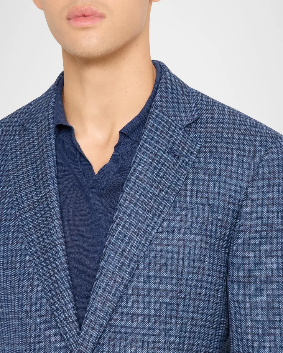 Emporio Armani Men's G Line Micro-Plaid Single-Breasted Sport Coat | Thumbnail 5 Emporio Armani Men's G Line Micro-Plaid Single-Breasted Sport Coat | Thumbnail 5