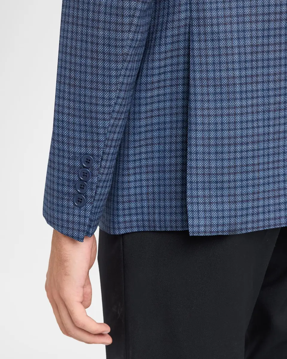 Emporio Armani Men's G Line Micro-Plaid Single-Breasted Sport Coat | Thumbnail 8 Emporio Armani Men's G Line Micro-Plaid Single-Breasted Sport Coat | Thumbnail 8