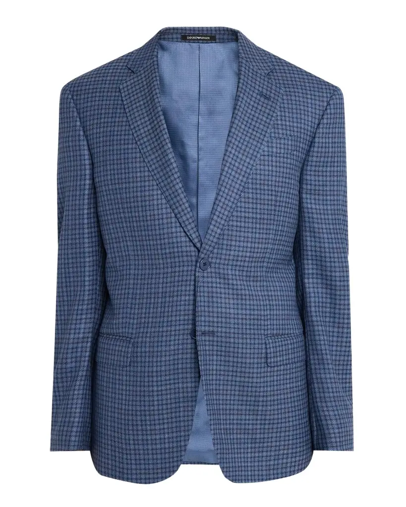 Men's G Line Micro-Plaid Single-Breasted Sport Coat