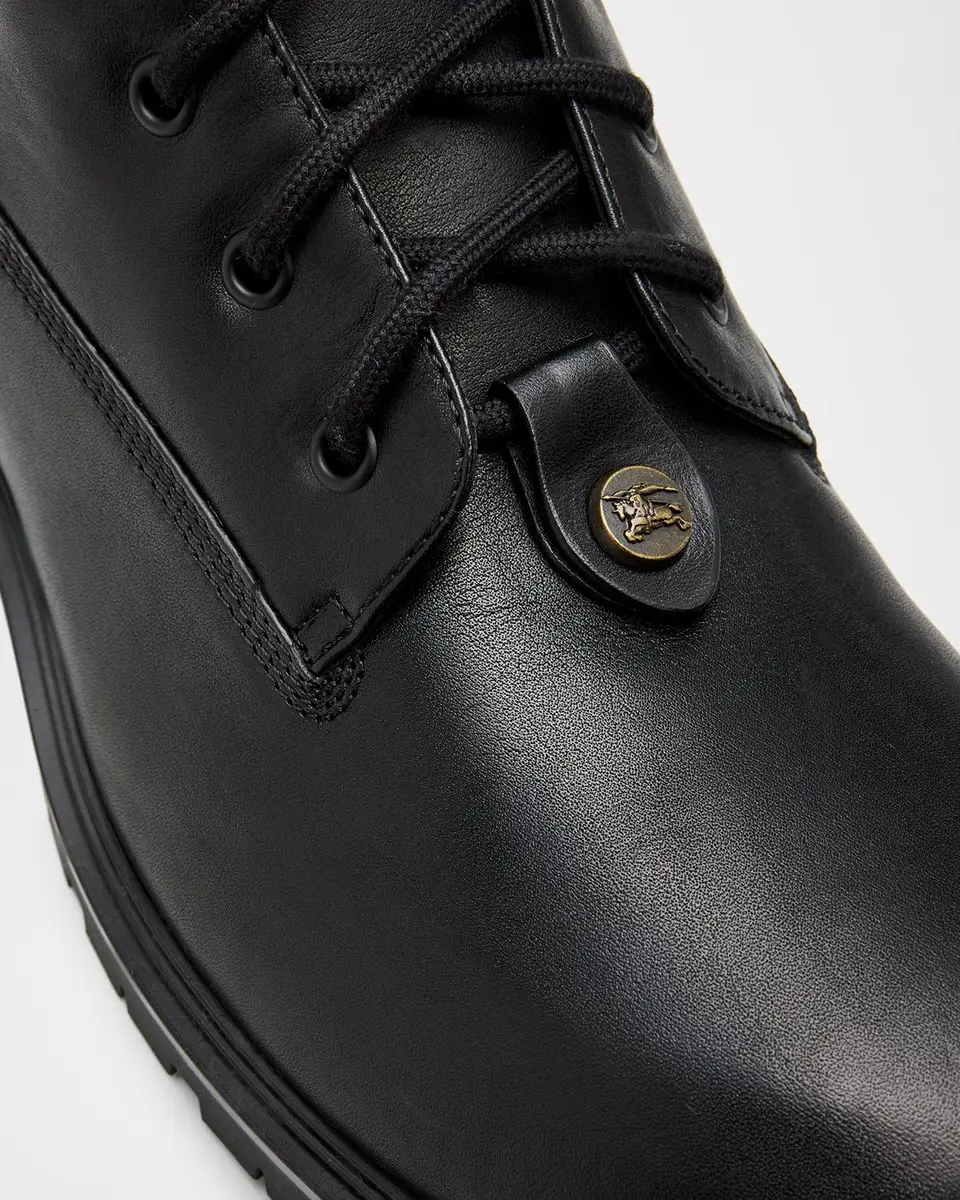 Burberry Men's Durham Leather Combat Boots | Thumbnail 3 Burberry Men's Durham Leather Combat Boots | Thumbnail 3